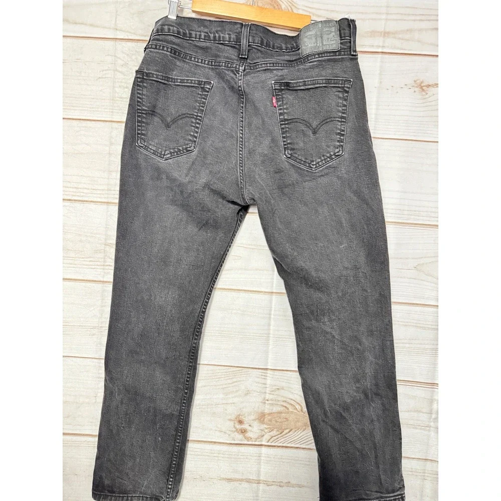 Levis 514 Straight Fit Mens Jeans Washed Black Denim W35 L30